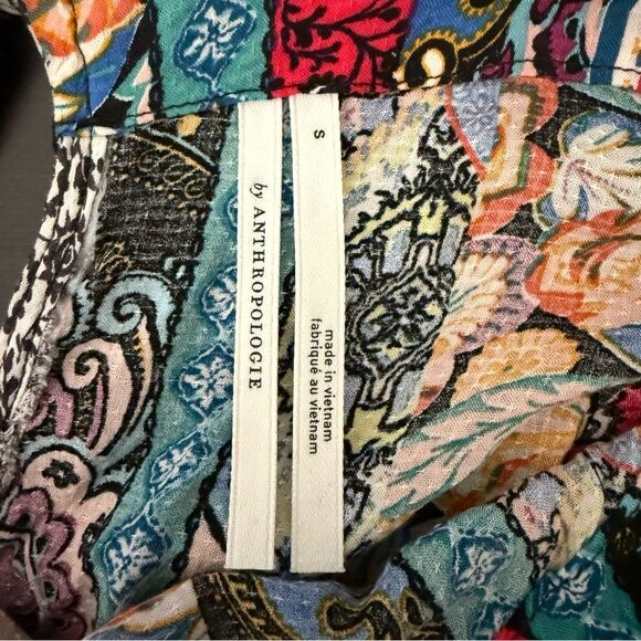 Anthropologie Calais Jumpsuit Romper Sz S Sleeveless Wide Leg Colorful Boho Fest - Picture 10 of 16